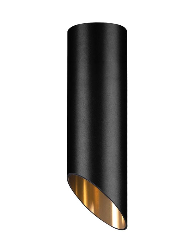 Plafoniera OSLO Sandy Black Aluminium Outside Gold Aluminium Inside 1X50W GU10 Diam: 6 cm H.15 cm Nova Luce