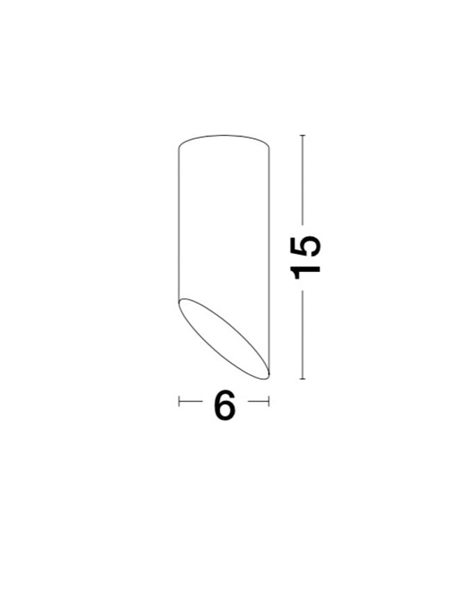 Plafoniera OSLO Sandy Black Aluminium Outside Gold Aluminium Inside 1X50W GU10 Diam: 6 cm H.15 cm Nova Luce
