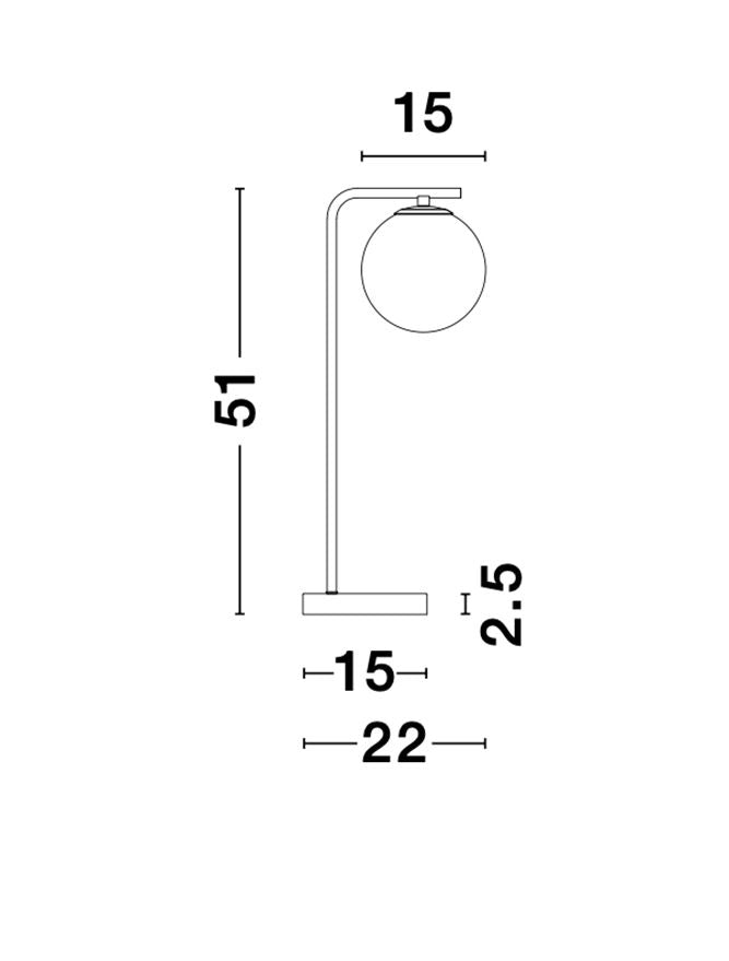 Lampa de masa ALVAREZ E14 1X5W IP20 H51 cm Nova Luce