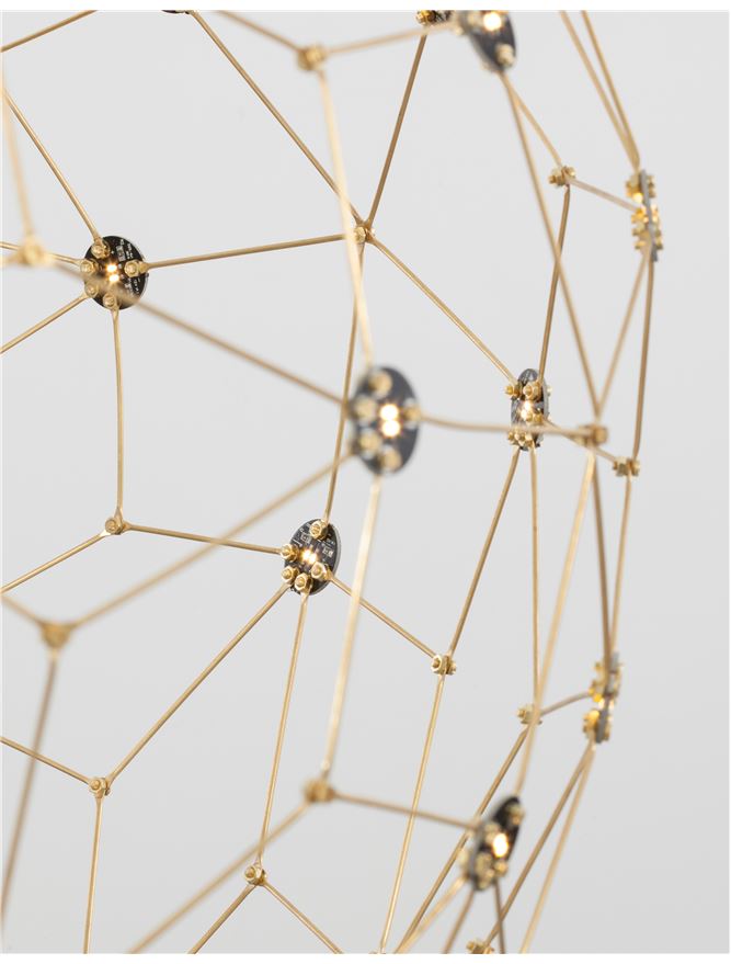 Lampa suspendata SOLE D60 Gold Metal & Crystal NOVA LUCE