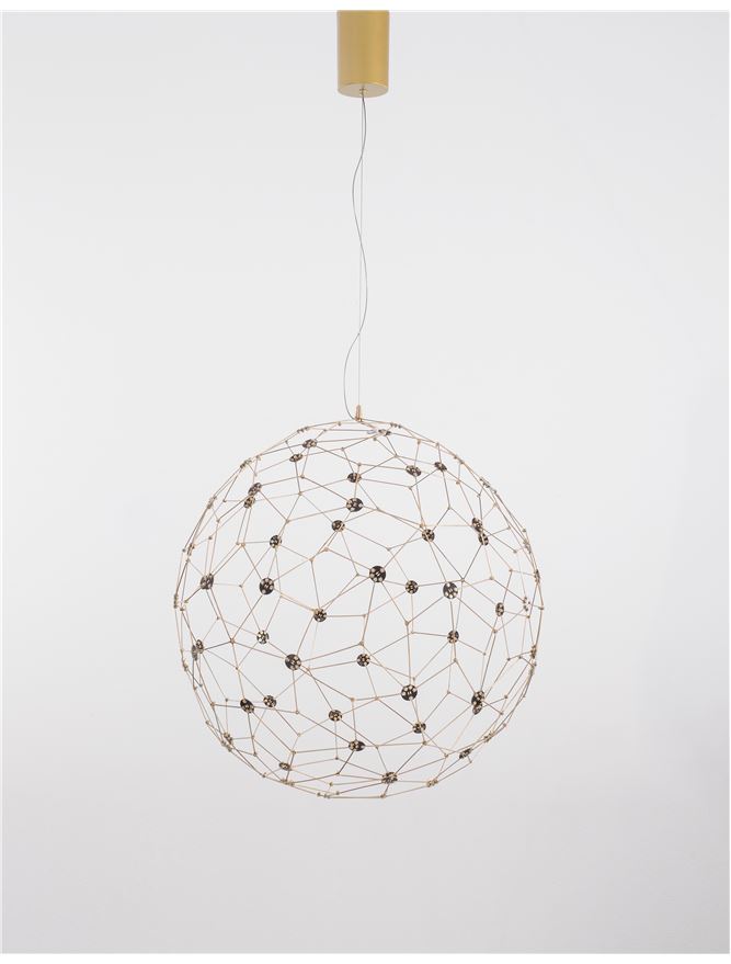 Lampa suspendata SOLE D60 Gold Metal & Crystal NOVA LUCE