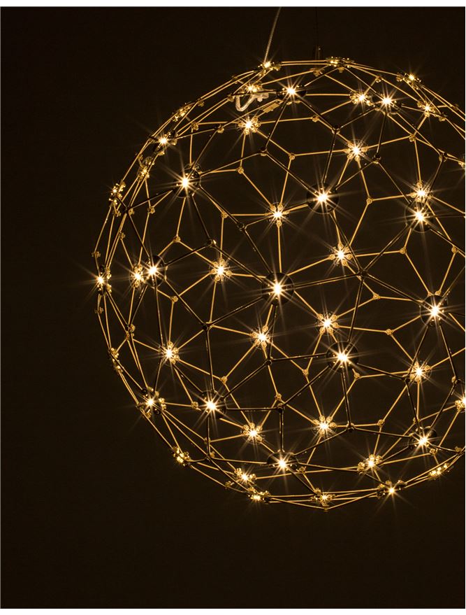 Lampa suspendata SOLE D40 Gold Metal & Crystal NOVA LUCE