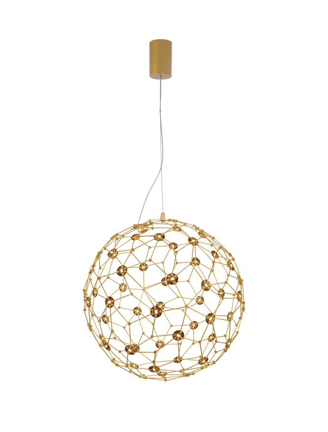 Lampa suspendata SOLE D40 Gold Metal & Crystal NOVA LUCE