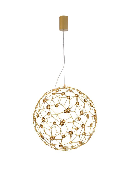 Lampa suspendata SOLE D40 Gold Metal & Crystal NOVA LUCE