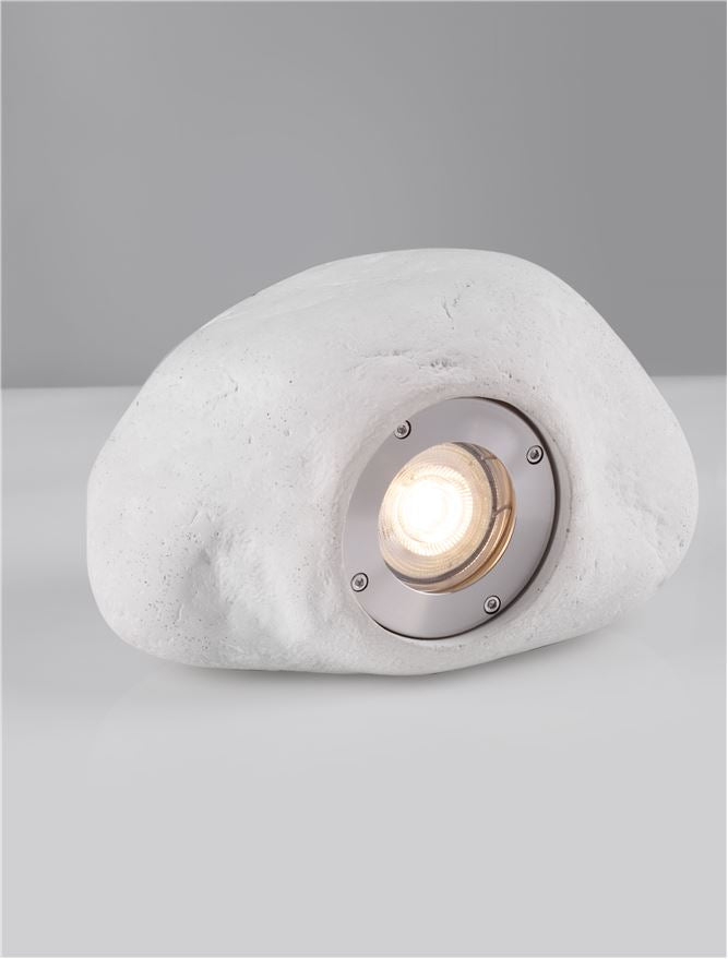 Proiector decorativ de exterior PETRA, alb piatra, led GU10 max 10W, L20cm, IP65 Nova Luce