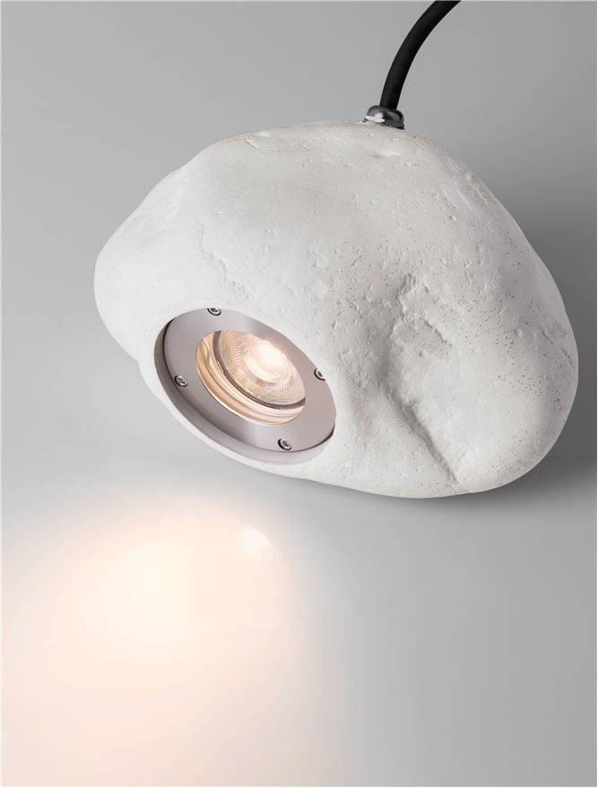 Proiector decorativ de exterior PETRA, alb piatra, led GU10 max 10W, L20cm, IP65 Nova Luce