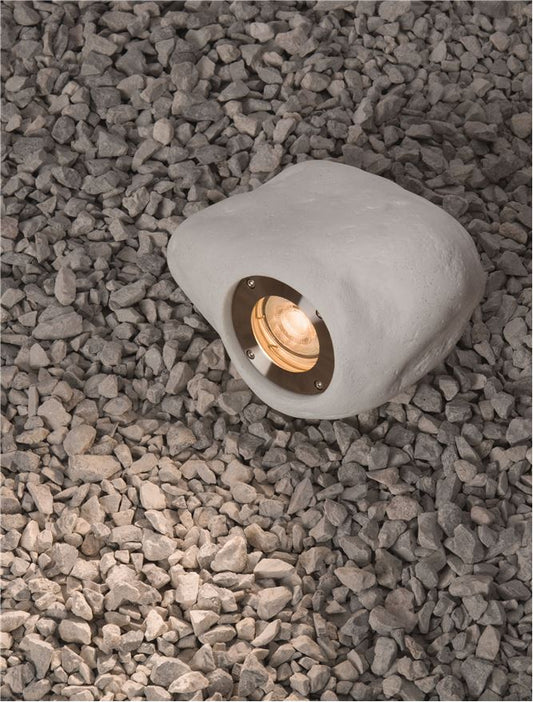Proiector decorativ de exterior PETRA, alb piatra, led GU10 max 10W, L20cm, IP65 Nova Luce