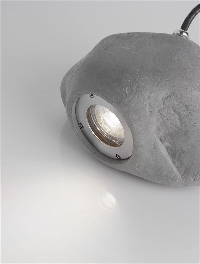 Proiector decorativ de exterior PETRA, gri piatra, led GU10 max 10W, L20cm, IP65 Nova Luce