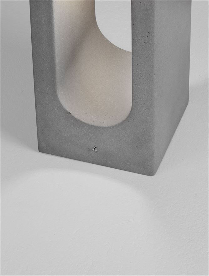 Bolard luminos de exterior STAGE gray cement , 6W, H35, 3000K, IP65 Nova Luce