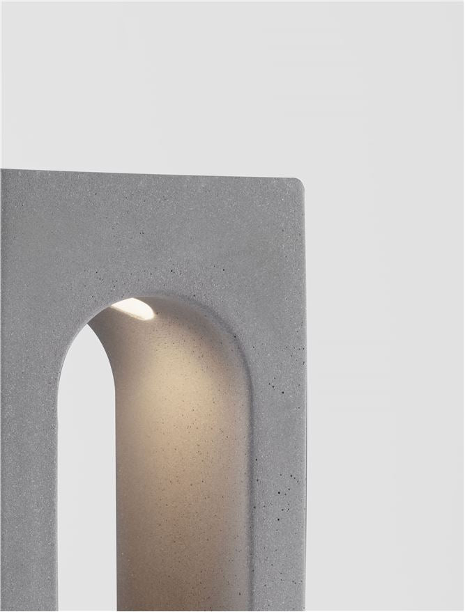 Bolard luminos de exterior STAGE gray cement , 6W, H35, 3000K, IP65 Nova Luce