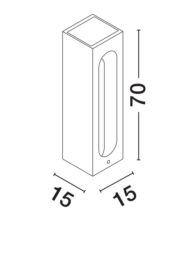 Bolard luminos de exterior STAGE gray cement , 6W, H35, 3000K, IP65 Nova Luce
