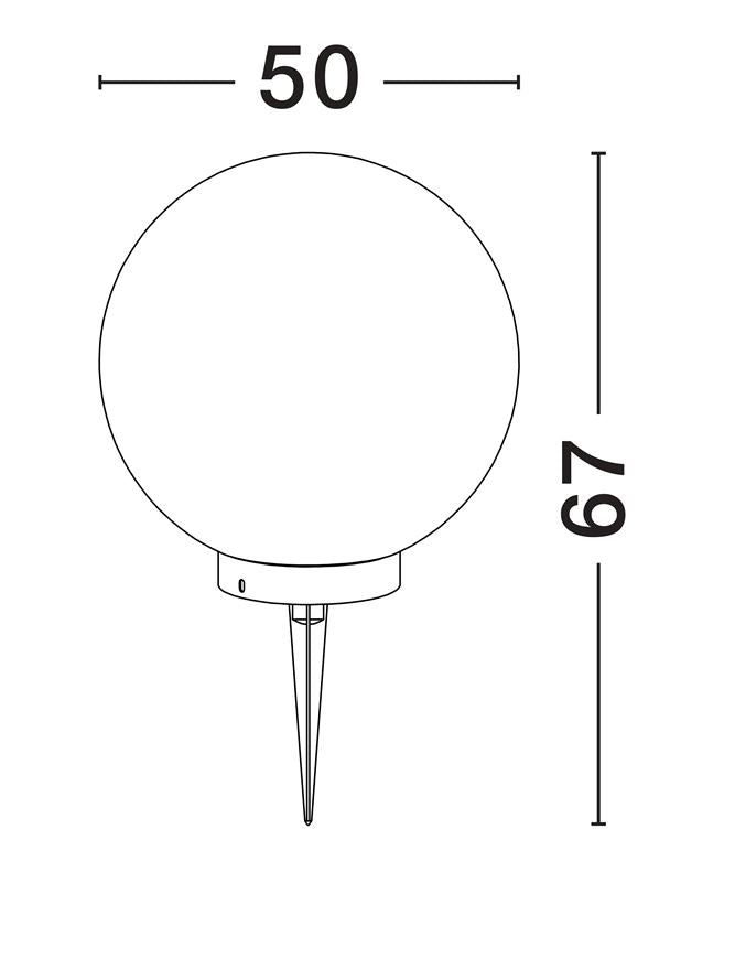 Bollard de exterior MOON 25/30/40/50 cm NovaLuce