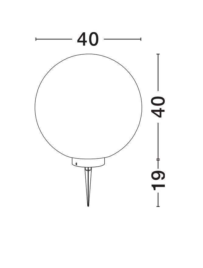Bollard de exterior MOON 25/30/40/50 cm NovaLuce