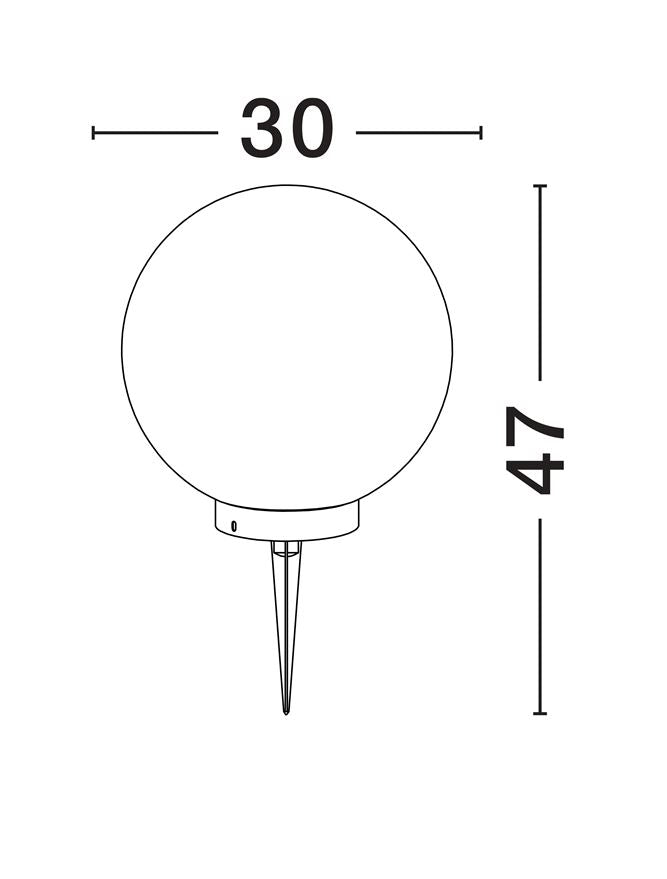Bollard de exterior MOON 25/30/40/50 cm NovaLuce