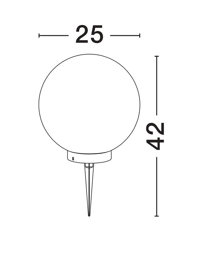 Bollard de exterior MOON 25/30/40/50 cm NovaLuce