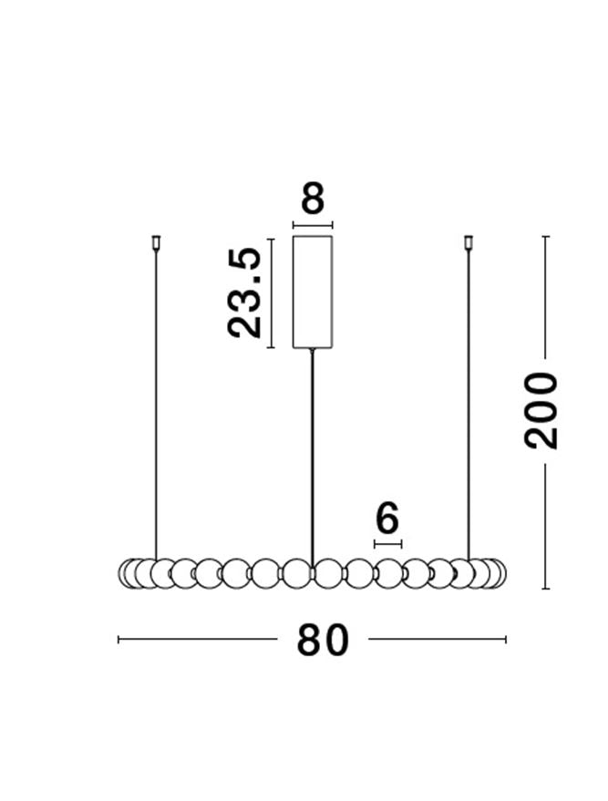 Lampa suspendata PERLA Round Chrome Metal & Opal Glass D80 NOVA LUCE