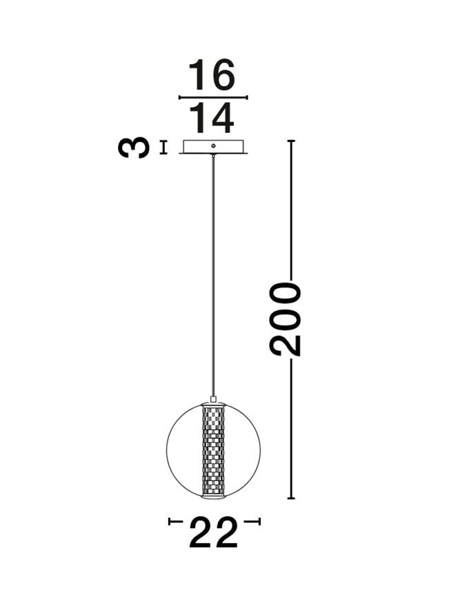 Lampa suspendata verticala NAVI 1 NOVA LUCE
