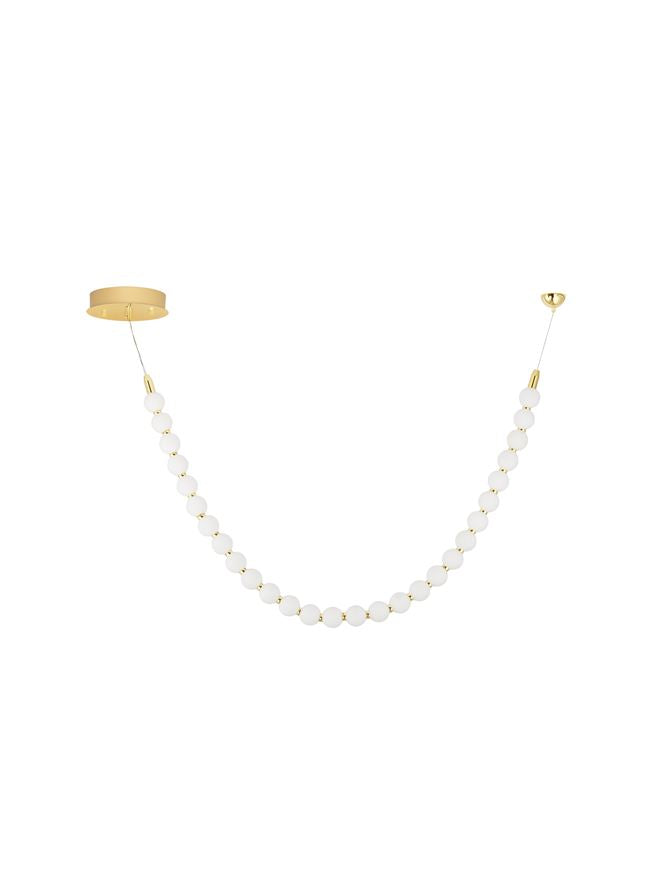 Lampa suspendata PERLA Gold Metal & Opal Glass 116cm NOVA LUCE