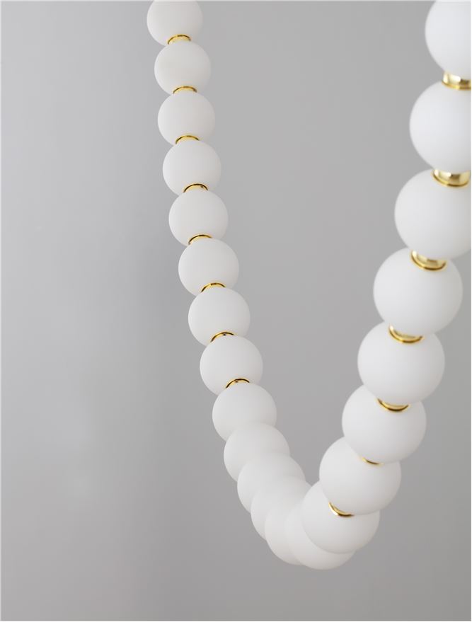 Lampa suspendata PERLA Gold Metal & Opal Glass 115cm NOVA LUCE