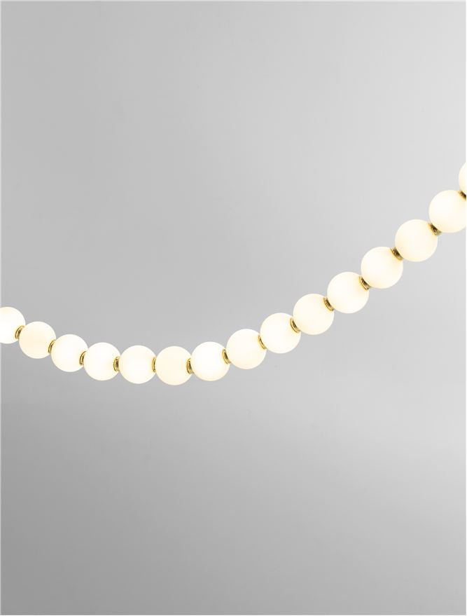 Lampa suspendata PERLA Gold Metal & Opal Glass 200cm NOVA LUCE