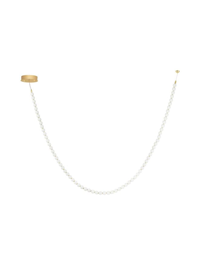 Lampa suspendata PERLA Gold Metal & Opal Glass 200cm NOVA LUCE