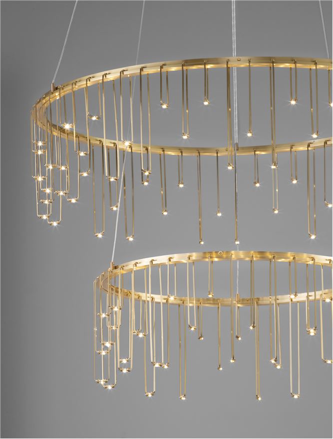 Lampa suspendata STELLAR 2 Matt Brass Gold Copper D65 NOVA LUCE