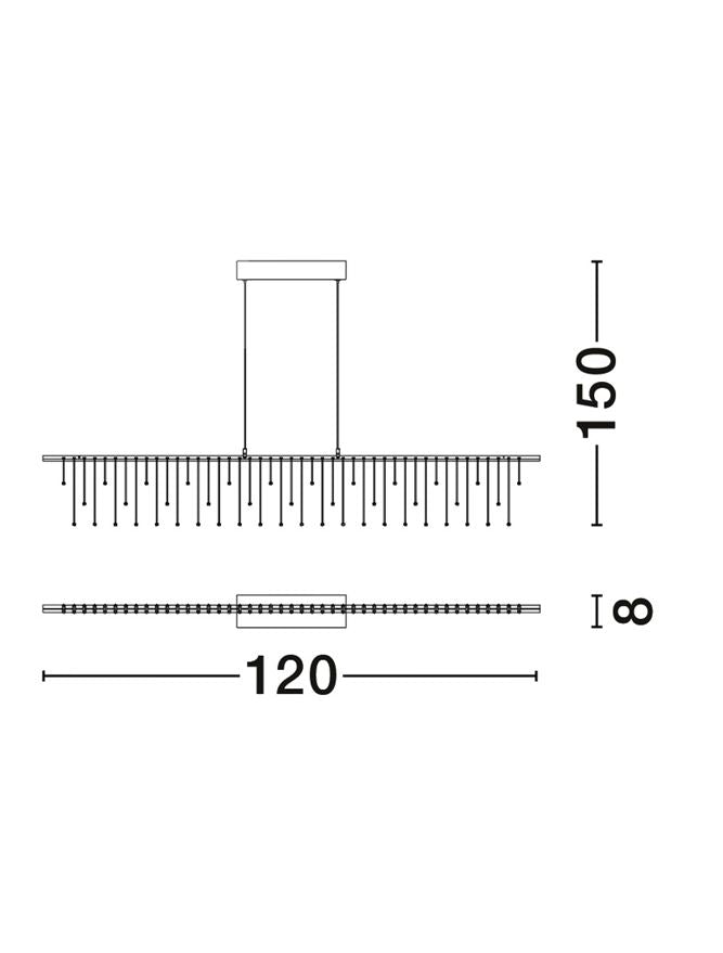 Lampa suspendata STELLAR Black Chrome L120 NOVA LUCE