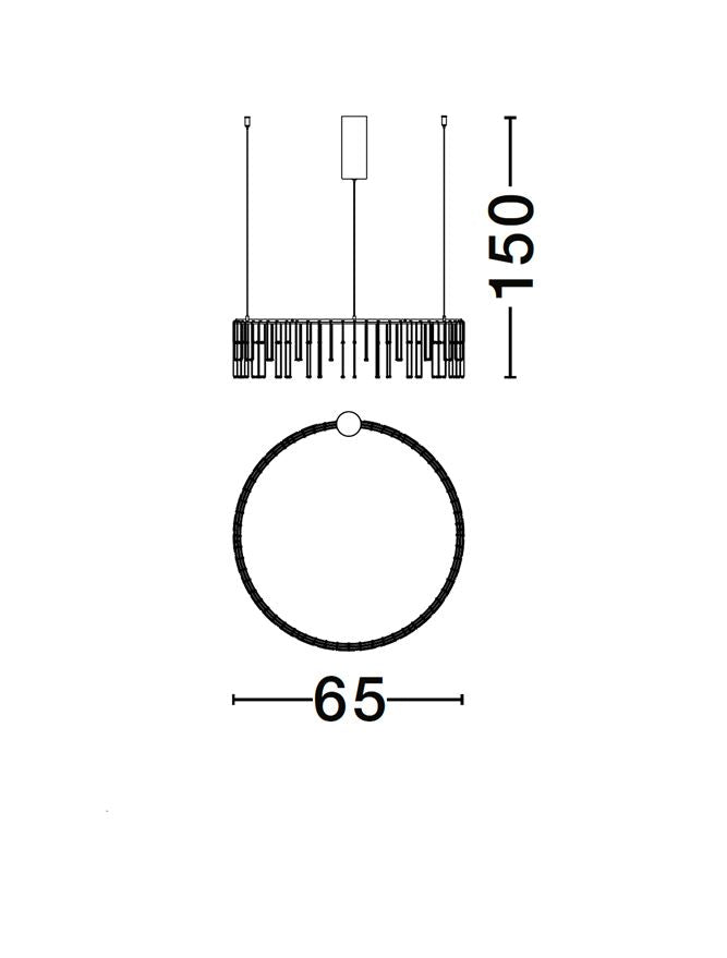 Lampa suspendata STELLAR Matt Brass Gold Copper D65 NOVA LUCE