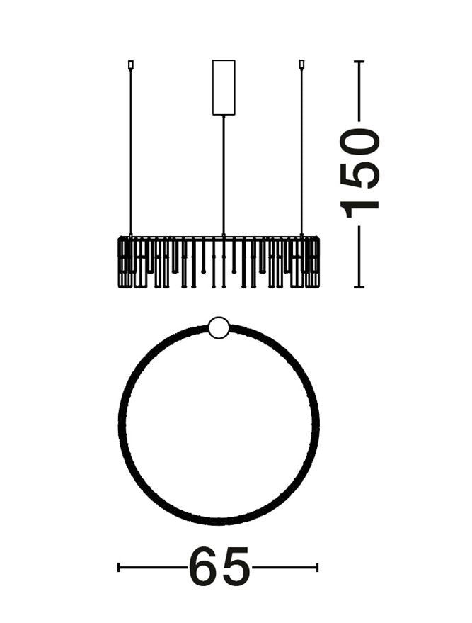 Lampa suspendata STELLAR Black Chrome Copper D65 NOVA LUCE