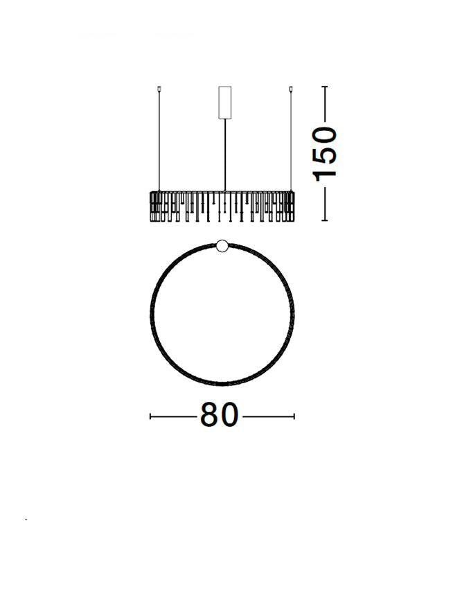 Lampa suspendata STELLAR Matt Brass Gold Copper D80 NOVA LUCE