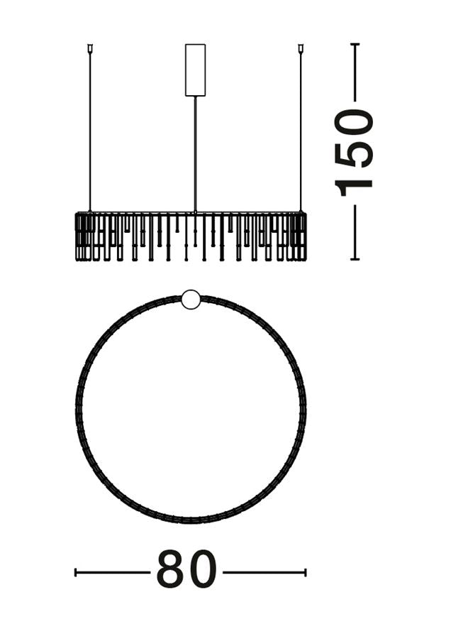 Lampa suspendata STELLAR Black Chrome Copper D80 NOVA LUCE