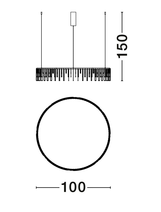 Lampa suspendata STELLAR Matt Brass Gold Copper D100 NOVA LUCE