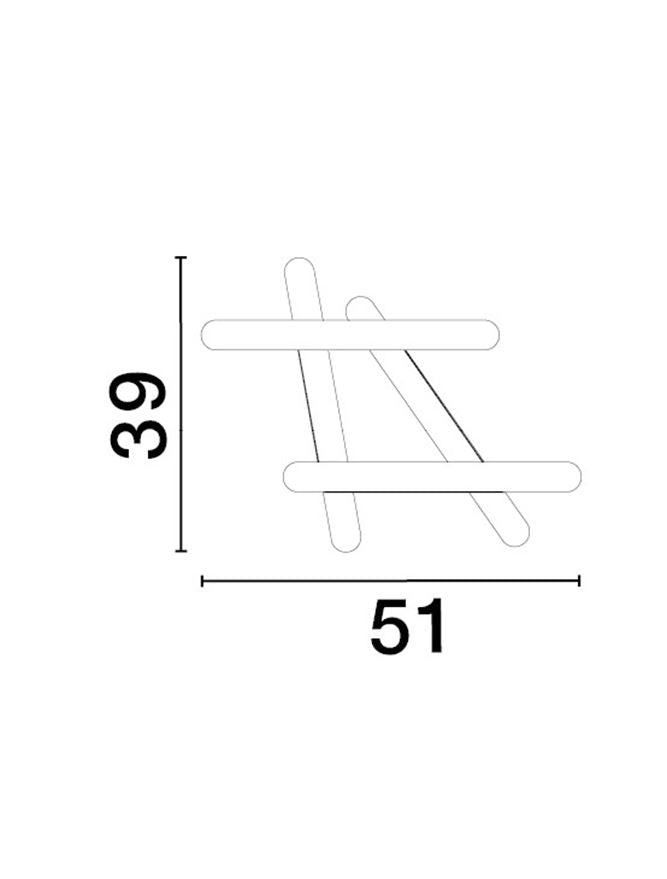Plafoniera WILLOW negru 40W Dim: 54.7x33.9 Nova Luce