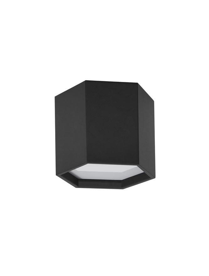 Plafoniera SAMBA Sandy Black Aluminium & Acrylic Led 10W 3000K Diam: 25 cm H. 20 cm Nova Luce