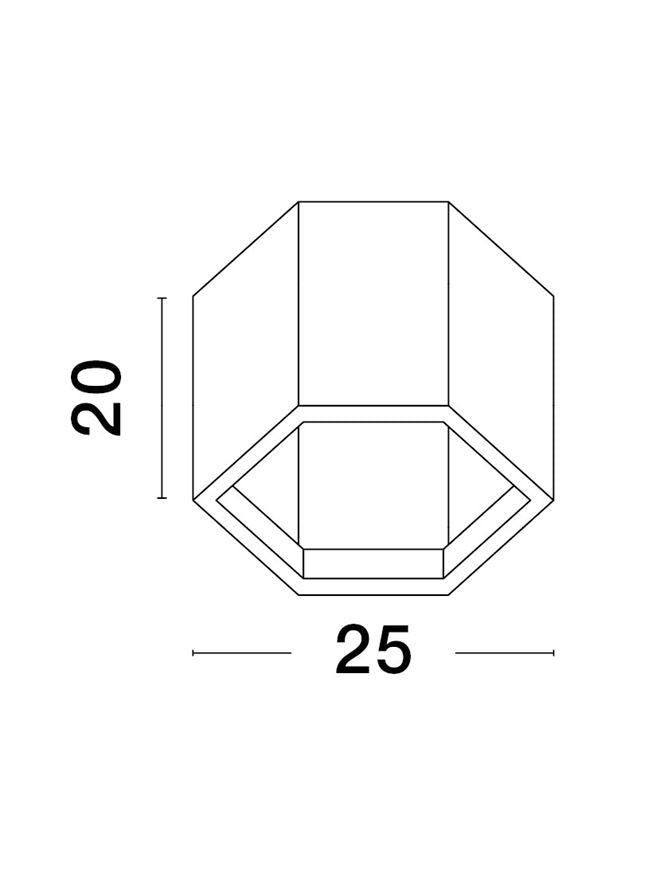 Plafoniera SAMBA Sandy Black Aluminium & Acrylic Led 10W 3000K Diam: 25 cm H. 20 cm Nova Luce