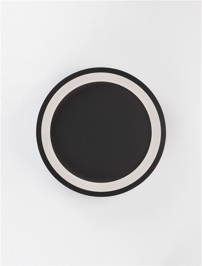 Plafoniera OGGY Sandy Black Aluminium & Acrylic Led 30W 3000K Diam: 37 cm Nova Luce