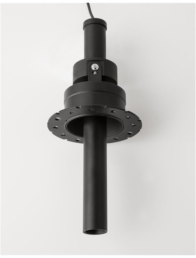 Spot OVO Black Aluminium LED 9W 3000K Diam: 2.6 cm H. 25 cm Nova Luce