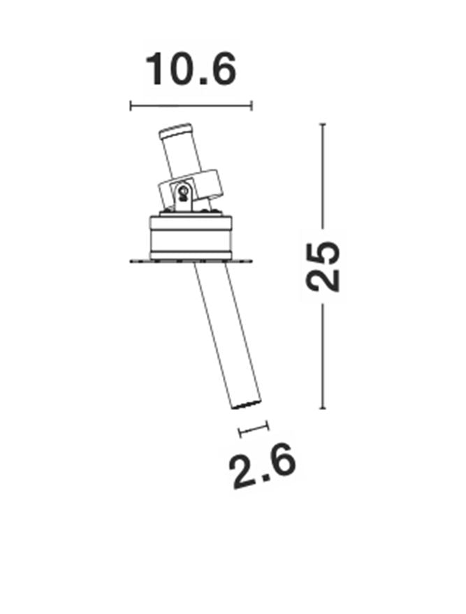 Spot OVO Black Aluminium LED 9W 3000K Diam: 2.6 cm H. 25 cm Nova Luce