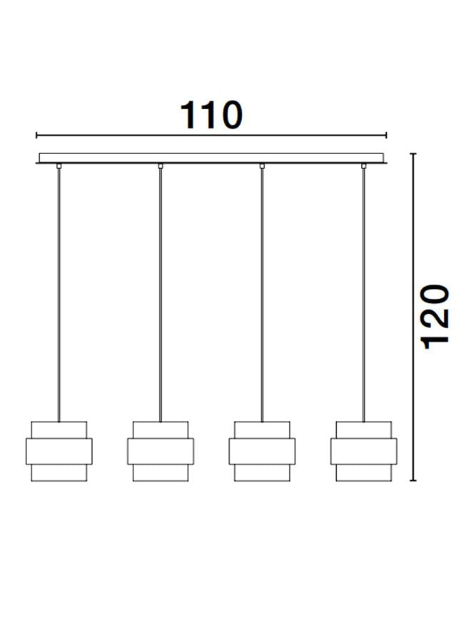 Lampa suspendata SIANNA 4 NOVA LUCE