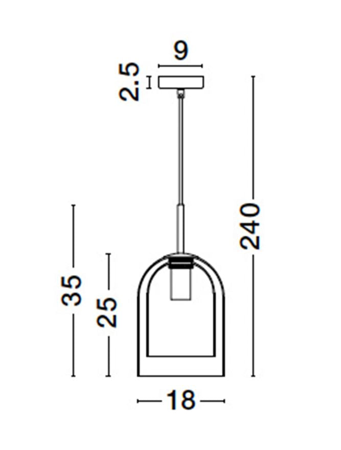 Lampa suspendata VELOR Double Layered Dark Champagne Glass & Black Cord & Black Metal Base NOVA LUCE