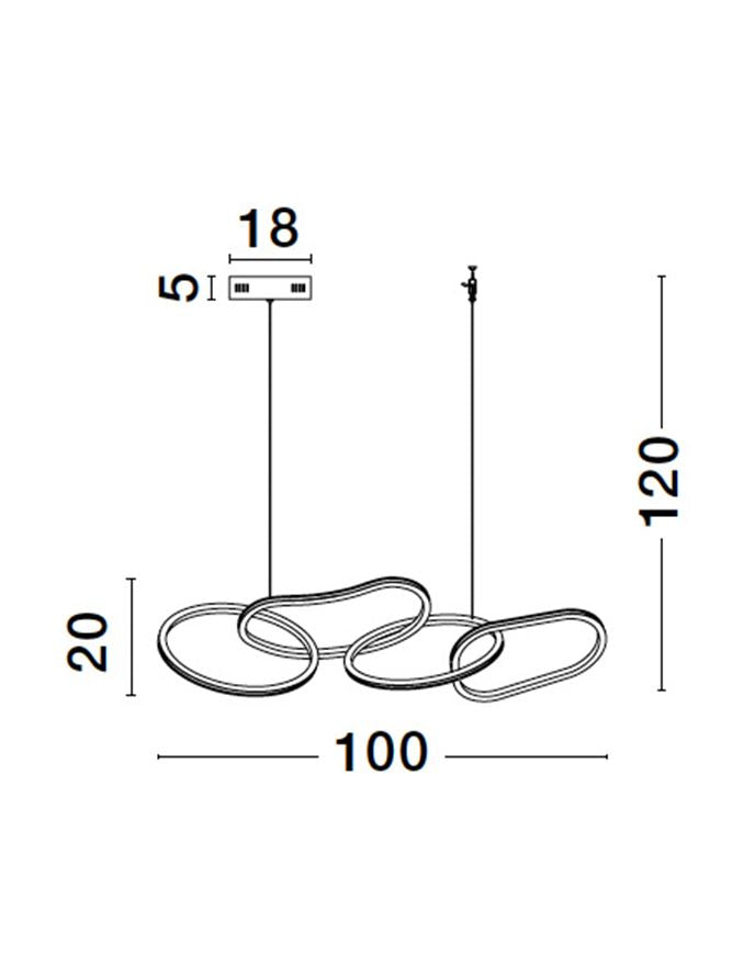 Lampa suspendata GIRISH 50W NOVA LUCE