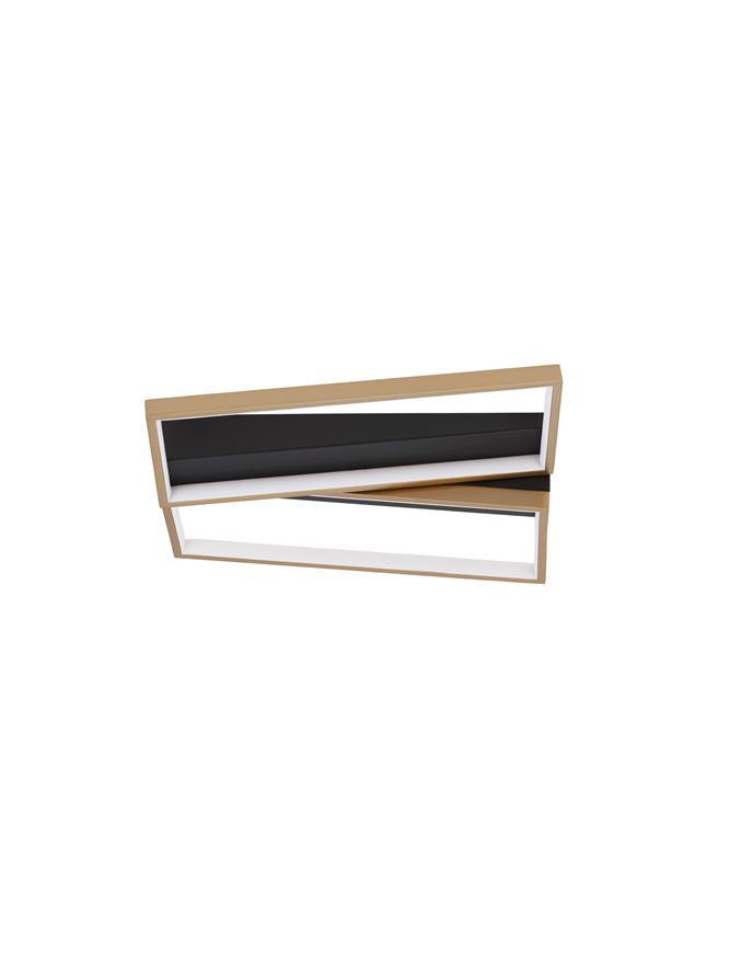 Plafoniera ELIZE Black & Brass Gold 28W Dim: 43.2x35 cm Nova Luce