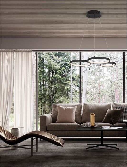 Lampa suspendata MAGNUS 3 Sandy Black Aluminiun & Silicon NOVA LUCE