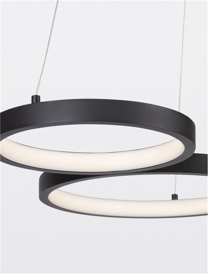 Lampa suspendata MAGNUS 3 Sandy Black Aluminiun & Silicon NOVA LUCE