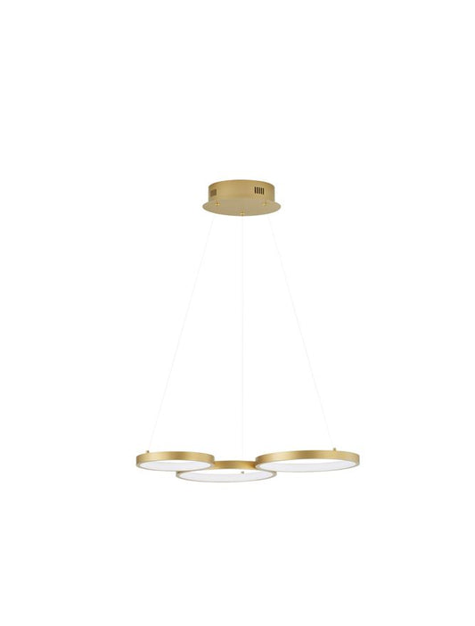 Lampa suspendata MAGNUS 3 Brass Gold Aluminiun & Silicon NOVA LUCE