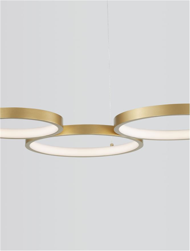 Lampa suspendata MAGNUS 3 Brass Gold Aluminiun & Silicon NOVA LUCE