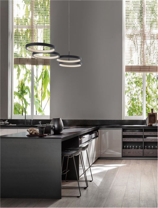 Lampa suspendata MAGNUS 4 Sandy Black Aluminiun & Silicon NOVA LUCE