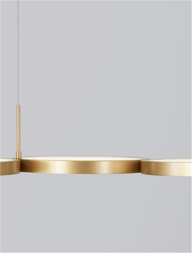 Lampa suspendata MAGNUS 4 Brass Gold Aluminiun & Silicon NOVA LUCE
