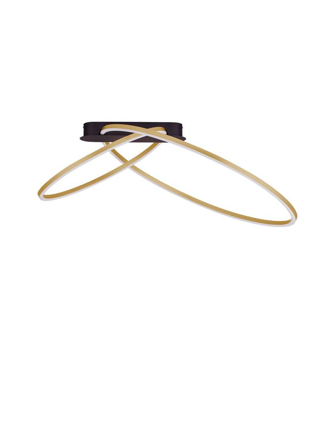 Plafoniera KIKLOS Triac Dimmable Brass Gold Steel, Aluminium & Silicone LED 42W 3000K Diam: 72 cm  Nova Luce