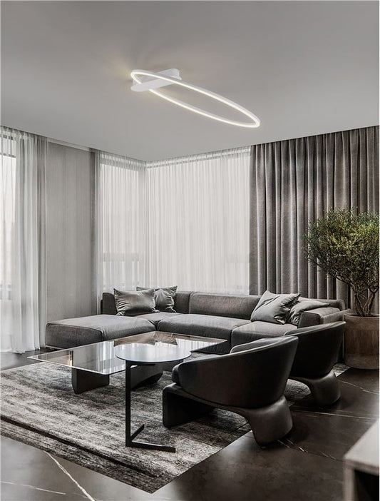 Plafoniera KIKLOS Triac Dimmable Sandy White Steel, Aluminium & Silicone LED 30W 3000K Diam: 64 cm  Nova Luce